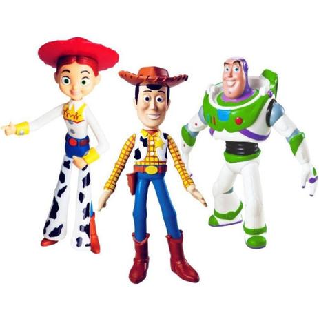Coleção Toy Story com Woody Buzz e Jessie 18Ccm Vinil Premium - Lider - Boneco Woody - Magazine Luiza
