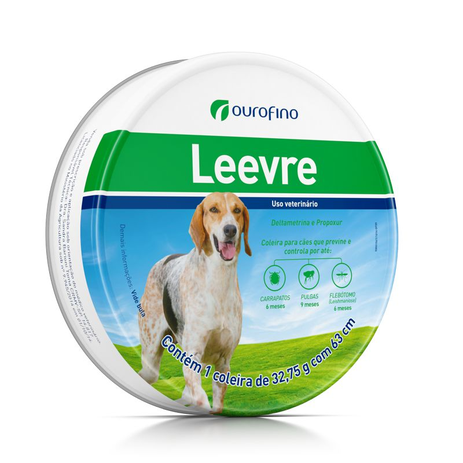 Coleira Antiparasitária Ourofino Leevre para Cães - 63cm - Ouro fino Menor preço em Coleira Antiparasitária Ourofino Leevre para Cães - 63cm - Ouro fino