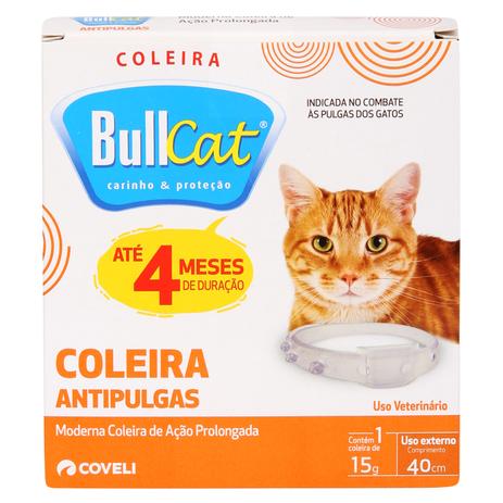 Coleira Antipulgas Bullcat para Gatos Coveli 15g Menor preço em Coleira Antipulgas Bullcat para Gatos Coveli 15g