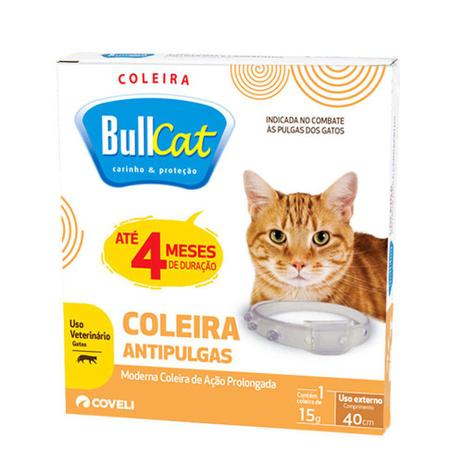 Coleira Antipulgas Coveli Bullcat Para Gatos 15g Menor preço em Coleira Antipulgas Coveli Bullcat Para Gatos 15g