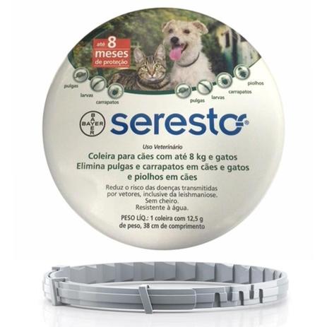 Coleira Antipulgas Seresto Para Cães E Gatos Até 8kg - Bayer Menor preço em Coleira Antipulgas Seresto Para Cães E Gatos Até 8kg - Bayer