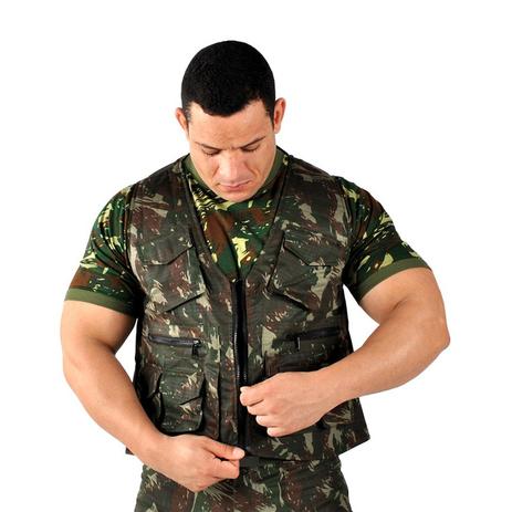 Colete Camuflado EB Exército Brasileiro tamanho G - Mundo do militar Menor preço em Colete Camuflado EB Exército Brasileiro tamanho G - Mundo do militar