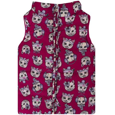 Colete Infantil feminino Momi Estampa Gatinho Menor preço em Colete Infantil feminino Momi Estampa Gatinho