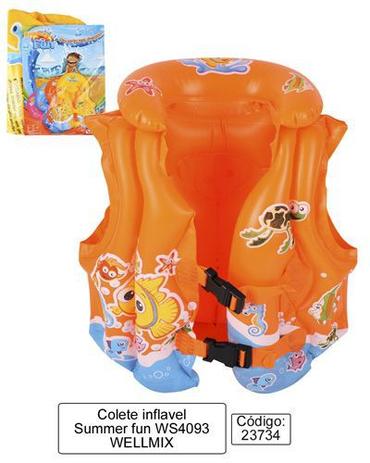 Colete Inflável Summer Fun Infantil 40X38cm Encosto - 130106 - Wellmix é boa?