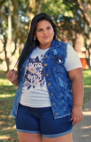 short com colete jeans