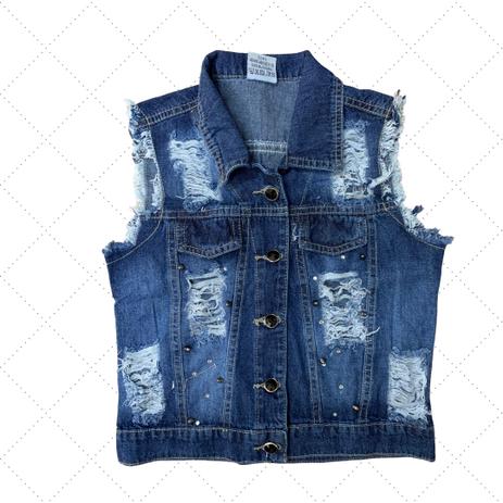 colete jeans infantil