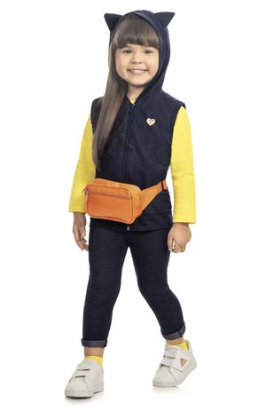 colete jeans bebe feminino