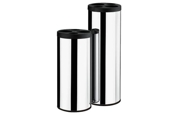 Coletor de Copos Preto 60cm - Decorline Lixeiras - Brinox Menor preço em Coletor de Copos Preto 60cm - Decorline Lixeiras - Brinox