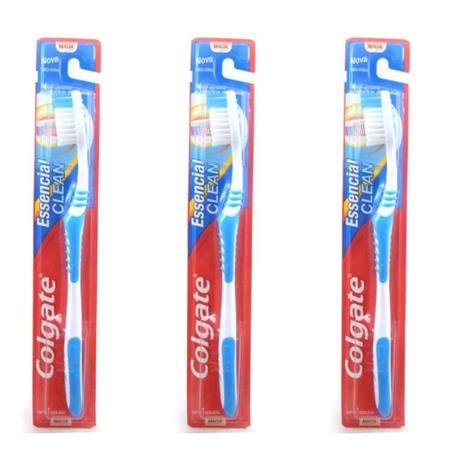 Colgate Essencial Clean Escova Dental Macia (Kit C/03) Menor preço em Colgate Essencial Clean Escova Dental Macia (Kit C/03)