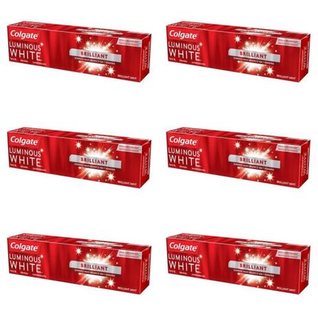 Colgate Luminous White Brillant Creme Dental 50g (Kit C/06) Menor preço em Colgate Luminous White Brillant Creme Dental 50g (Kit C/06)
