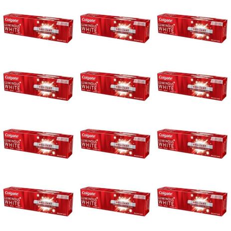 Colgate Luminous White Brillant Creme Dental 50g (Kit C/12) Menor preço em Colgate Luminous White Brillant Creme Dental 50g (Kit C/12)