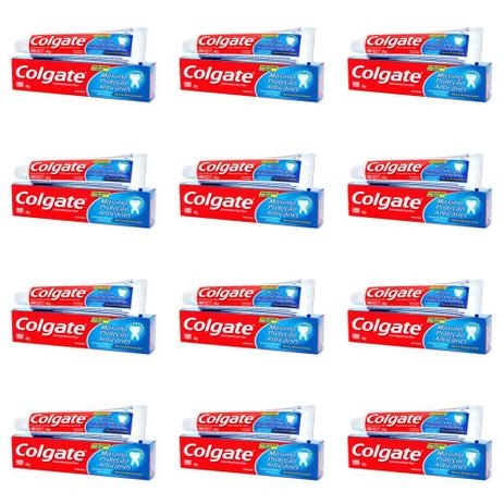 Colgate Mpa Caries Menta Refrescante Creme Dental 90g (Kit C/12) Menor preço em Colgate Mpa Caries Menta Refrescante Creme Dental 90g (Kit C/12)