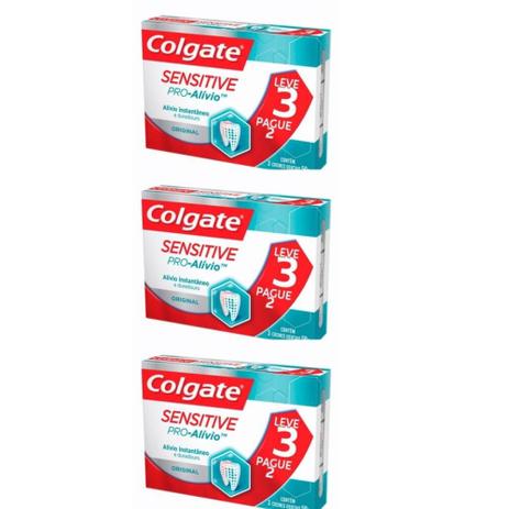 Colgate Sensitive Pro Alivio Creme Dental 3x50g (Kit C/03) Menor preço em Colgate Sensitive Pro Alivio Creme Dental 3x50g (Kit C/03)