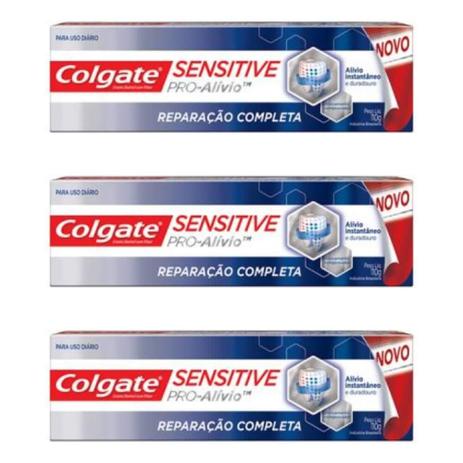 Colgate Sensitive Pro Alivio Creme Dental Reparação Completa 110g (Kit C/03) é ruim? Colgate Sensitive Pro Alivio Creme Dental Reparação Completa 110g (Kit C/03) é boa?