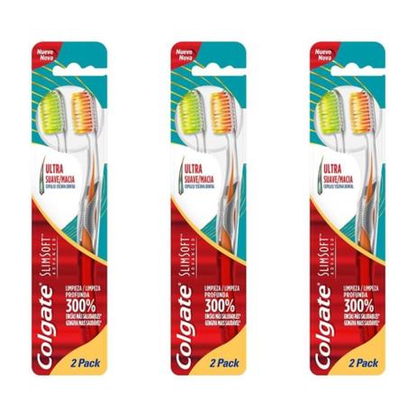 Colgate Slim Soft Advance Escova Dental C/2 (Kit C/03) Menor preço em Colgate Slim Soft Advance Escova Dental C/2 (Kit C/03)