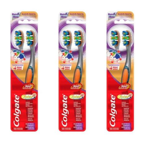 Colgate Total 12 360 Advanced Escova Dental C/2 (Kit C/03) Menor preço em Colgate Total 12 360 Advanced Escova Dental C/2 (Kit C/03)