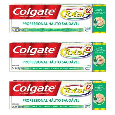 Colgate Total 12 Hálito Saudável Creme Dental 70g (Kit C/03) é boa?