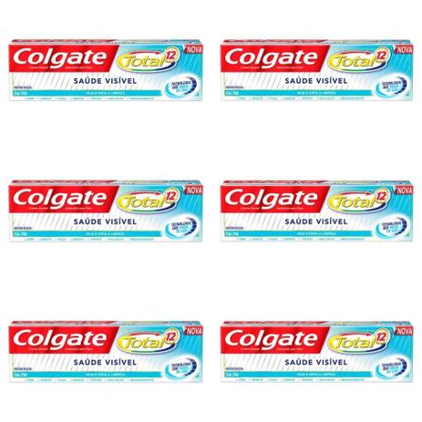 Colgate Total 12 Saúde Visível Creme Dental 70g (Kit C/06) Menor preço em Colgate Total 12 Saúde Visível Creme Dental 70g (Kit C/06)
