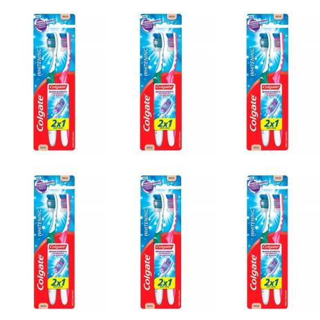 Colgate Whitening Escova Dental C/2 (Kit C/06) Menor preço em Colgate Whitening Escova Dental C/2 (Kit C/06)