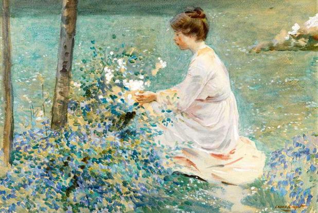 Colhendo Flores - Laura Knight - Tela 60x89 Para Quadro - Santhatela é boa?