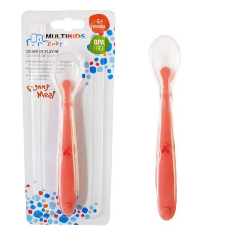 Colher De Bebe Infantil 100 Silicone Resistente Acima De 6 Meses Funny Meal Multikids Baby Colheres Magazine Luiza