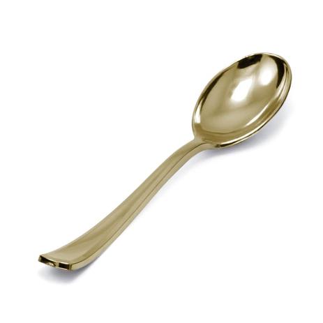 Colher de Refeição Descartável Gold Premium 10 unidades Silverplastic - Festabox Menor preço em Colher de Refeição Descartável Gold Premium 10 unidades Silverplastic - Festabox