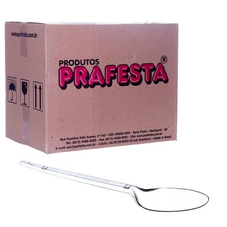 Colher Descartável Para Refeição Cristal - C/1000 Unidades - Prafesta Menor preço em Colher Descartável Para Refeição Cristal - C/1000 Unidades - Prafesta