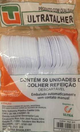 Colher p/ Refeição Descartável Branco 16cm Ultra C/1000 Menor preço em Colher p/ Refeição Descartável Branco 16cm Ultra C/1000