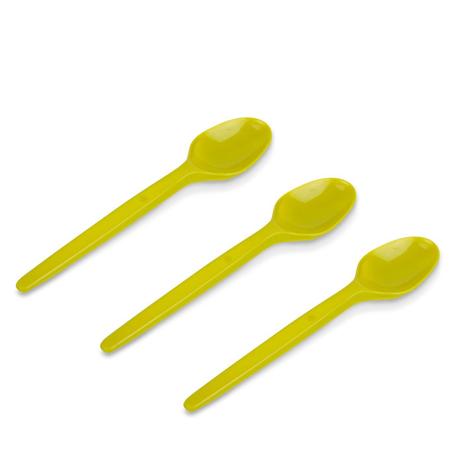 Colher Plástica Descartável Sobremesa Amarelo 50 unidades - Kaixote Menor preço em Colher Plástica Descartável Sobremesa Amarelo 50 unidades - Kaixote