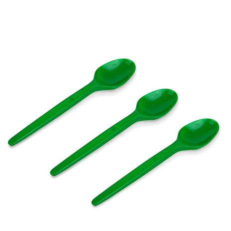 Colher Plástica Descartável Sobremesa Verde Escuro 50 unidades - Kaixote Menor preço em Colher Plástica Descartável Sobremesa Verde Escuro 50 unidades - Kaixote