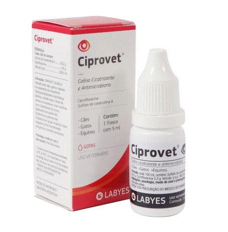 Colirio Ciprovet Labyes 15 ml Para Cães, Gatos e Equinos Menor preço em Colirio Ciprovet Labyes 15 ml Para Cães, Gatos e Equinos