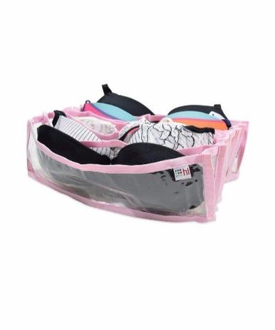 Colmeia Organizadora VB Home para Sutiã Bojo Transparente com Viés Rosa Menor preço em Colmeia Organizadora VB Home para Sutiã Bojo Transparente com Viés Rosa