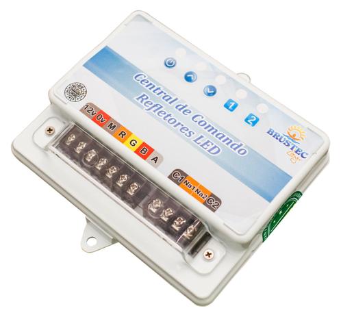 Comando para Refletor LED Piscina + 2 Aux + Som Brustec Menor preço em Comando para Refletor LED Piscina + 2 Aux + Som Brustec