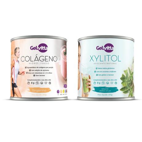 Combo 1 Colágeno Em Pó Sabor Tangerina + 1 Xylitol Gelvitta Menor preço em Combo 1 Colágeno Em Pó Sabor Tangerina + 1 Xylitol Gelvitta