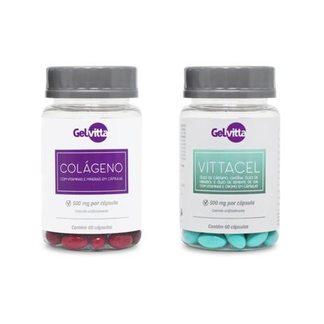 Combo 1 Colágeno Hidrolisado em Cápsula + 1 Vittacel Termogênico Gelvitta Menor preço em Combo 1 Colágeno Hidrolisado em Cápsula + 1 Vittacel Termogênico Gelvitta