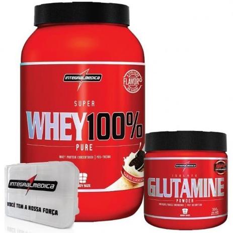 Combo 100 Whey Cookies + Glutamina + Porta Caps - Integralmédica - Integralmedica é boa?