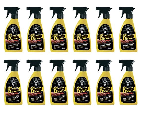 Combo 12 Limpa Couro Gatilho Spray - Potente Limpador Bancos em Couro, Estofados De Couro Spray Sanol V8 330ml Menor preço em Combo 12 Limpa Couro Gatilho Spray - Potente Limpador Bancos em Couro, Estofados De Couro Spray Sanol V8 330ml