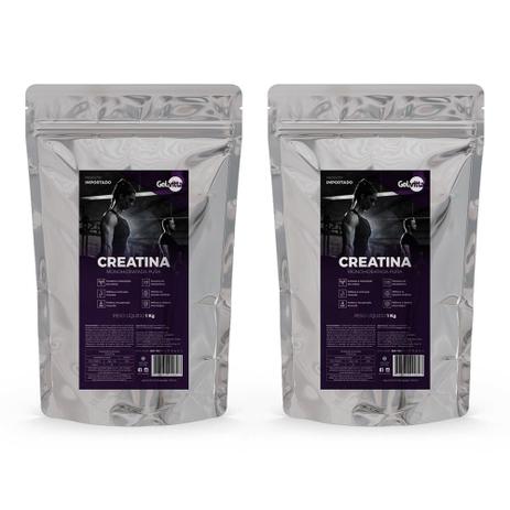 Combo 2 unidades Creatina Monohidratada Pura 1Kg Gelvitta Menor preço em Combo 2 unidades Creatina Monohidratada Pura 1Kg Gelvitta