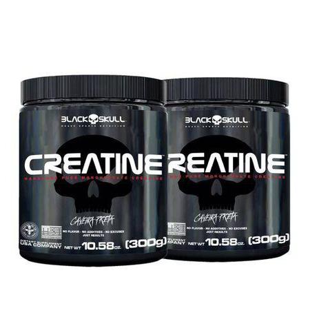 Combo 2x Creatina 300g - Black skull Menor preço em Combo 2x Creatina 300g - Black skull