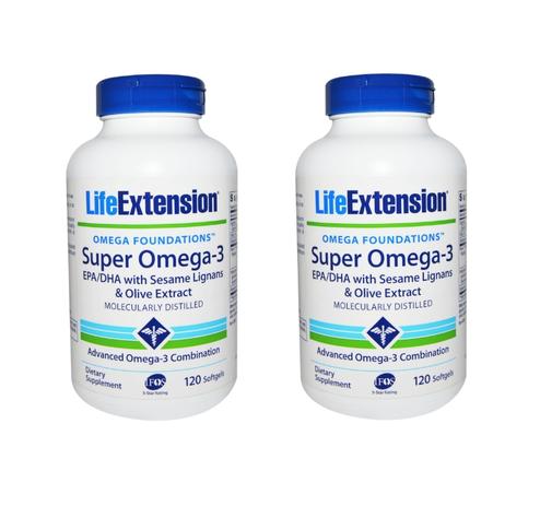 Combo 2X Unidades Super Omega 3 (240 softgels) Life Extension Menor preço em Combo 2X Unidades Super Omega 3 (240 softgels) Life Extension