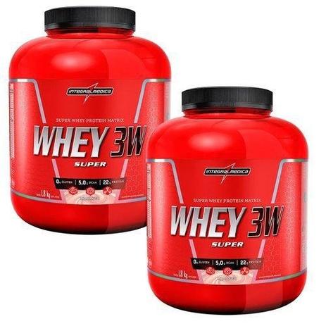 Combo 2x Whey Protein 3w Super 1800g - Concentrado Hidrolisa - Integralmedica Menor preço em Combo 2x Whey Protein 3w Super 1800g - Concentrado Hidrolisa - Integralmedica