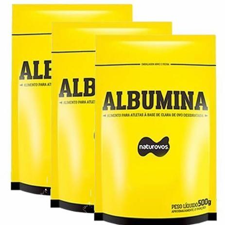 Combo - 3 Albumina Refil - 500g Banana - Naturovos | Menor preço com cupom