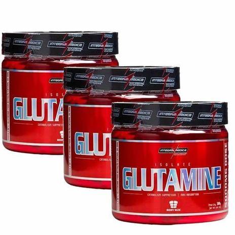 Combo 3 Glutamina Powder Isolate - Natural 300g - Integralmédica - Integralmedica Menor preço em Combo 3 Glutamina Powder Isolate - Natural 300g - Integralmédica - Integralmedica