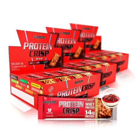 Combo 3x Caixas Protein Crisp Bar Sabores - IntegralMedica Menor preço em Combo 3x Caixas Protein Crisp Bar Sabores - IntegralMedica