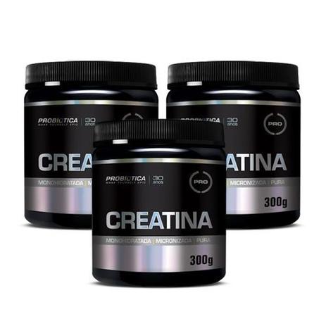 Combo 3x Creatina Monohidratada Pura - 300g - Probiótica Menor preço em Combo 3x Creatina Monohidratada Pura - 300g - Probiótica
