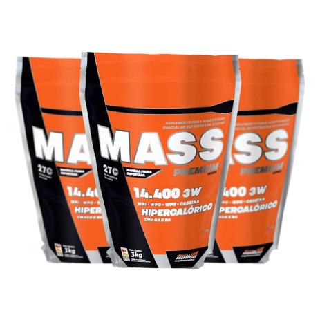 Combo 3x Hipercalórico Mass Premium 3kg - New Millen Menor preço em Combo 3x Hipercalórico Mass Premium 3kg - New Millen