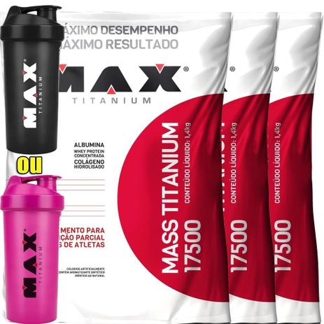 Combo - 3x Mass Titanium 17500 1,400kg - Max Titanium Menor preço em Combo - 3x Mass Titanium 17500 1,400kg - Max Titanium