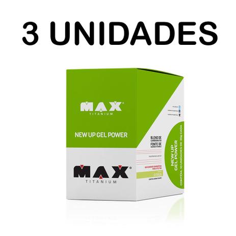 Combo 3x New Up Gel Power - 10 Sachês - Max Titanium Menor preço em Combo 3x New Up Gel Power - 10 Sachês - Max Titanium