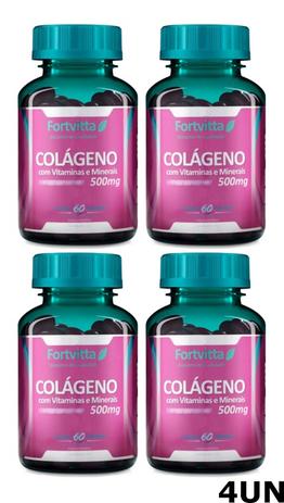 COMBO 4 Colágeno Hidrolisado 60 Cápsulas 500mg Fortvitta Menor preço em COMBO 4 Colágeno Hidrolisado 60 Cápsulas 500mg Fortvitta