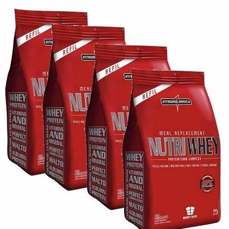 Combo 4 - Nutri Whey Protein - Refil Morango 907g - Integralmédica - Integralmedica Menor preço em Combo 4 - Nutri Whey Protein - Refil Morango 907g - Integralmédica - Integralmedica